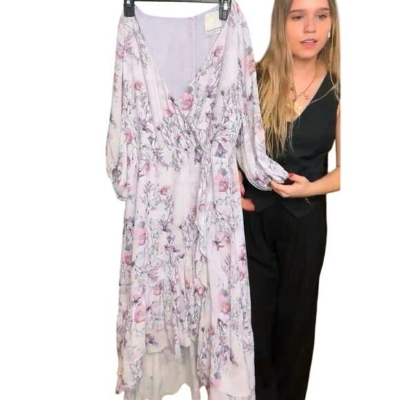 Prose & Poetry Christina Faux Wrap Dress, Size S or M, MSRP $525 Rent the Runway - Picture 11 of 11